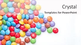  Presentation with white coloured lines - Cool new theme with heap of candies multi coloured backdrop and a white colored foreground