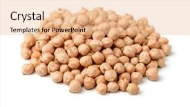  Presentation with chickpea plant - Presentation theme enhanced with heap of chickpea isolated background and a lemonade colored foreground