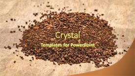  Presentation with root plant - Presentation theme with heap-of-chicory-granules background and a tawny brown colored foreground
