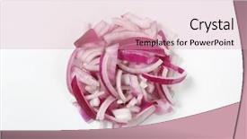  Presentation with red and white festive - Audience pleasing presentation theme consisting of heap of chopped red onion backdrop and a  colored foreground