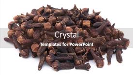  Presentation with clove - Beautiful PPT layouts featuring heap-of-clove-isolated backdrop and a tawny brown colored foreground