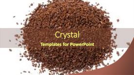  Presentation with coffee - Presentation enhanced with heap-of-coarse-fresh-ground background and a tawny brown colored foreground