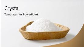  Presentation with table salt - Audience pleasing PPT theme consisting of heap of coarse grained salt backdrop and a white colored foreground