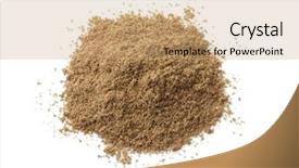  Presentation with powder - Amazing PPT layouts having heap of coriander powder backdrop and a coral colored foreground