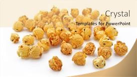  Presentation with popcorn - Slide set enhanced with heap-of-crispy-popcorn background and a  colored foreground