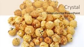  Presentation with popcorn - PPT theme consisting of heap-of-crispy-popcorn background and a  colored foreground