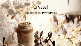  Presentation with candy - Slide set featuring heap of delicious chocolate candies background and a lemonade colored foreground