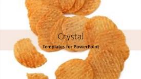  Presentation with potato chips - Presentation theme featuring heap-of-delicious-potato-chips background and a gold colored foreground