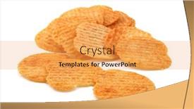  Presentation with potato chips - Slides having heap-of-delicious-potato-chips background and a yellow colored foreground