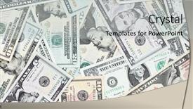  Presentation with close up elements - Audience pleasing presentation consisting of heap of dollars close-up backdrop and a light gray colored foreground