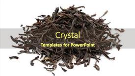  Presentation with tea leaves - Slide set consisting of heap-of-dried-ceylon-blend background and a tawny brown colored foreground