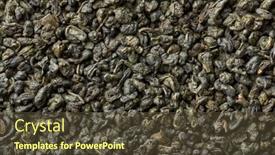  Presentation with green tea - Presentation featuring heap-of-dried-chinese-green background and a tawny brown colored foreground