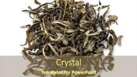  Presentation with tea leaves - Presentation theme having heap-of-dried-chinese-monkey background and a violet colored foreground