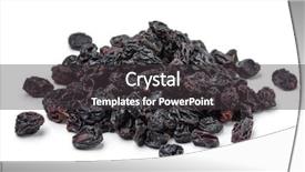  Presentation with currant - Colorful PPT theme enhanced with heap of dried currants isolated backdrop and a dark gray colored foreground