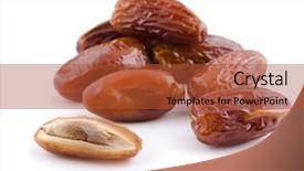  Presentation with date fruit - Audience pleasing presentation theme consisting of heap of dried date fruit backdrop and a red colored foreground