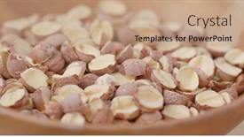  Presentation with seed - Beautiful theme featuring heap of dried lotus seed backdrop and a coral colored foreground