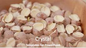  Presentation with seed - Colorful theme enhanced with heap of dried lotus seed backdrop and a coral colored foreground