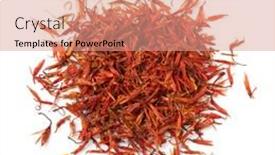  Presentation with leaves - Presentation theme consisting of heap-of-dried-safflower-leaves background and a coral colored foreground