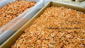  Presentation with shrimp fish - Amazing presentation theme having heap-of-dried-shrimp-fish backdrop and a gold colored foreground