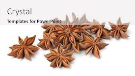  Presentation with star - Beautiful slide deck featuring heap-of-dried-star-anise backdrop and a white colored foreground
