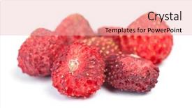 Presentation with strawberries - Cool new theme with heap of dried strawberries isolated backdrop and a lemonade colored foreground