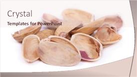  Presentation with shells - Presentation design enhanced with heap-of-empty-pistachios-shells background and a lemonade colored foreground