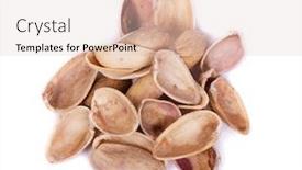  Presentation with shells - Amazing presentation theme having heap-of-empty-pistachios-shells backdrop and a lemonade colored foreground