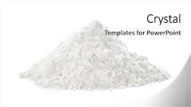  Presentation with flour - Beautiful PPT theme featuring heap of flour on white backdrop and a white colored foreground