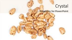  Presentation with grains - Amazing slide deck having heap of fluffy wheat grains backdrop and a lemonade colored foreground