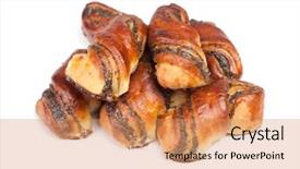  Presentation with seed - Colorful presentation theme enhanced with heap of fresh buns backdrop and a coral colored foreground