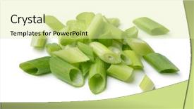  Presentation with fresh cut fruits vegetables - Colorful slide deck enhanced with heap of fresh cut spring backdrop and a  colored foreground