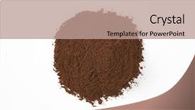  Presentation with coffee - Beautiful slide deck featuring heap of freshly ground coffee backdrop and a  colored foreground