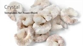  Presentation with shrimps - PPT layouts having heap-of-frozen-raw-shrimps background and a white colored foreground
