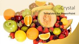  Presentation with weight loss - Amazing slide set having heap-of-fruit-consisting backdrop and a yellow colored foreground