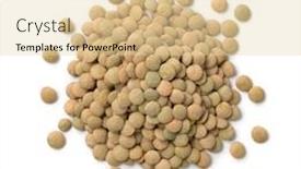  Presentation with lentils - Cool new PPT theme with heap-of-green-raw-lentils backdrop and a lemonade colored foreground