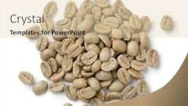  Presentation with green coffee beans - Cool new PPT theme with heap-of-green-unroasted-bolivian backdrop and a lemonade colored foreground