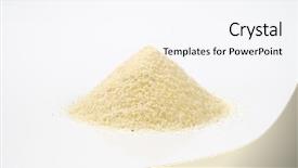  Presentation with grit - Presentation design with heap of grits on white background and a white colored foreground