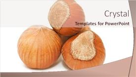  Presentation with hazelnuts - Presentation theme featuring heap-of-hazelnuts-on-white background and a lemonade colored foreground