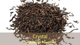  Presentation with indian tea - Presentation enhanced with heap-of-indian-assam-black background and a tawny brown colored foreground