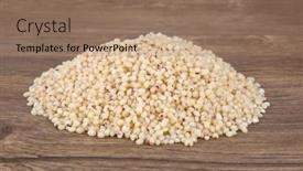 Presentation with sorghum - PPT theme featuring heap-of-jowar-sorghum background and a coral colored foreground