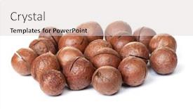  Presentation with nut - Slides with heap-of-macadamia-nut background and a lemonade colored foreground