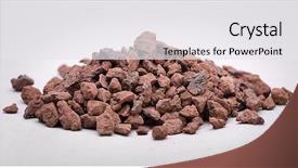  Presentation with ore - PPT layouts featuring heap of natural iron ore background and a white colored foreground