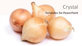  Presentation with onion - Amazing presentation theme having heap-of-onion-isolated backdrop and a lemonade colored foreground