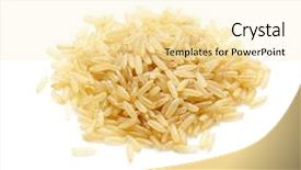  Presentation with rice grain - Audience pleasing slides consisting of heap of parboiled long-grain backdrop and a blonde colored foreground