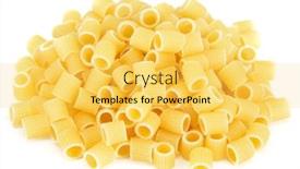  Presentation with pasta - Cool new presentation with heap-of-pasta-thimbles-isolated backdrop and a yellow colored foreground