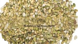  Presentation with pumpkin seeds - Colorful presentation theme enhanced with heap-of-peeled-pumpkin-seeds backdrop and a yellow colored foreground
