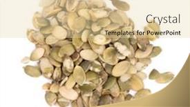  Presentation with pumpkin seeds - Presentation theme enhanced with heap-of-peeled-pumpkin-seeds background and a lemonade colored foreground