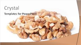  Presentation with walnut - PPT layouts having heap-of-peeled-walnut-isolated background and a white colored foreground
