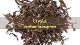  Presentation with tea leaves - Theme with heap-of-phuguri-darjeeling-tea background and a tawny brown colored foreground