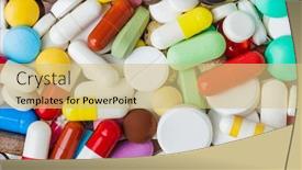  Presentation with abstract medical - PPT layouts consisting of heap-of-pills-abstract-medical background and a yellow colored foreground